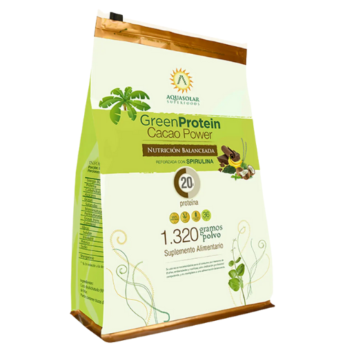 🌱 GREENPROTEIN® CACAO POWER 1320 GRS – Aquasolar Superfoods