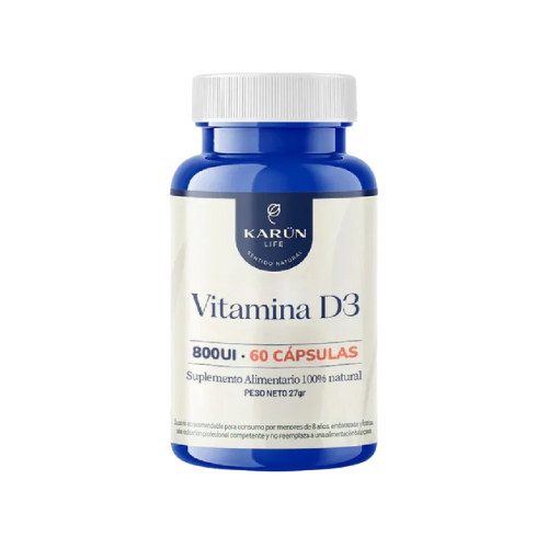 VITAMINA D3 800 UI – DEFENSAS, FUERZA ÓSEA Y EQUILIBRIO | 60 CÁPSULAS - KARÜN LIFE